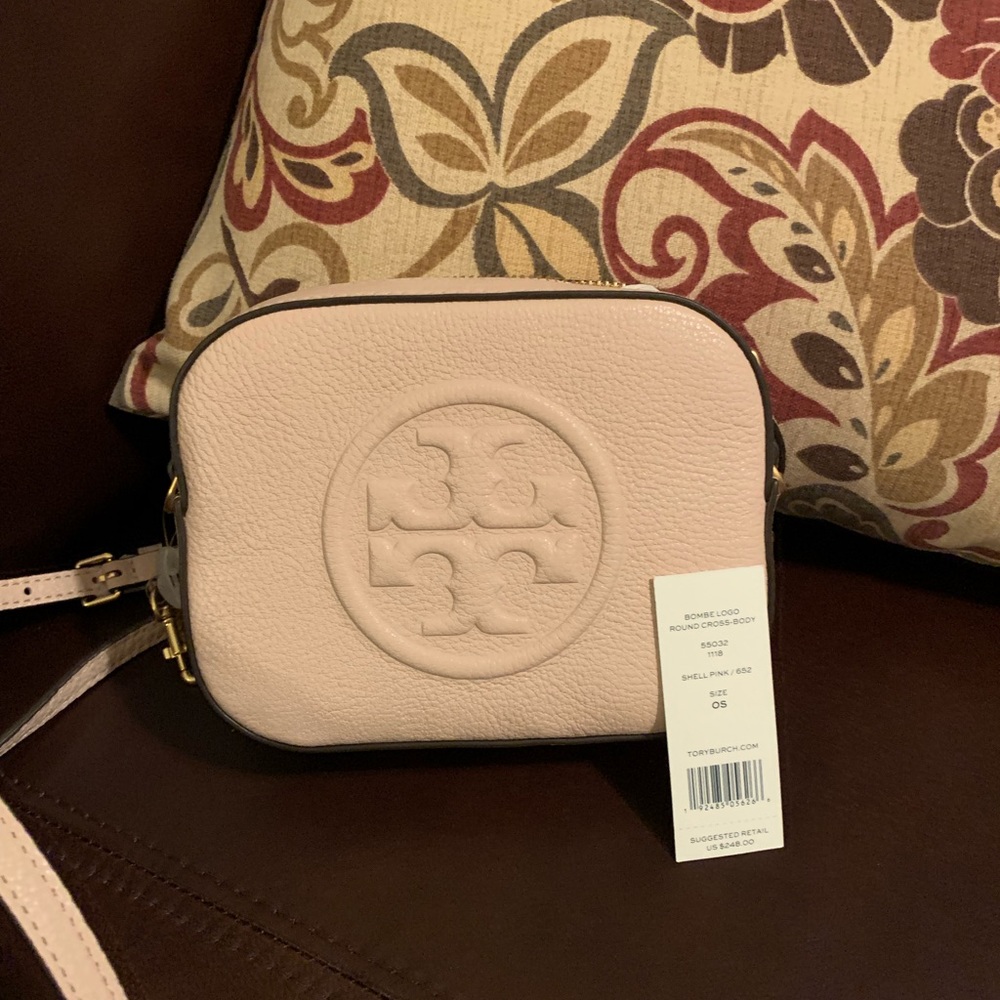 Tory Burch Bombe Logo Round Crossbody